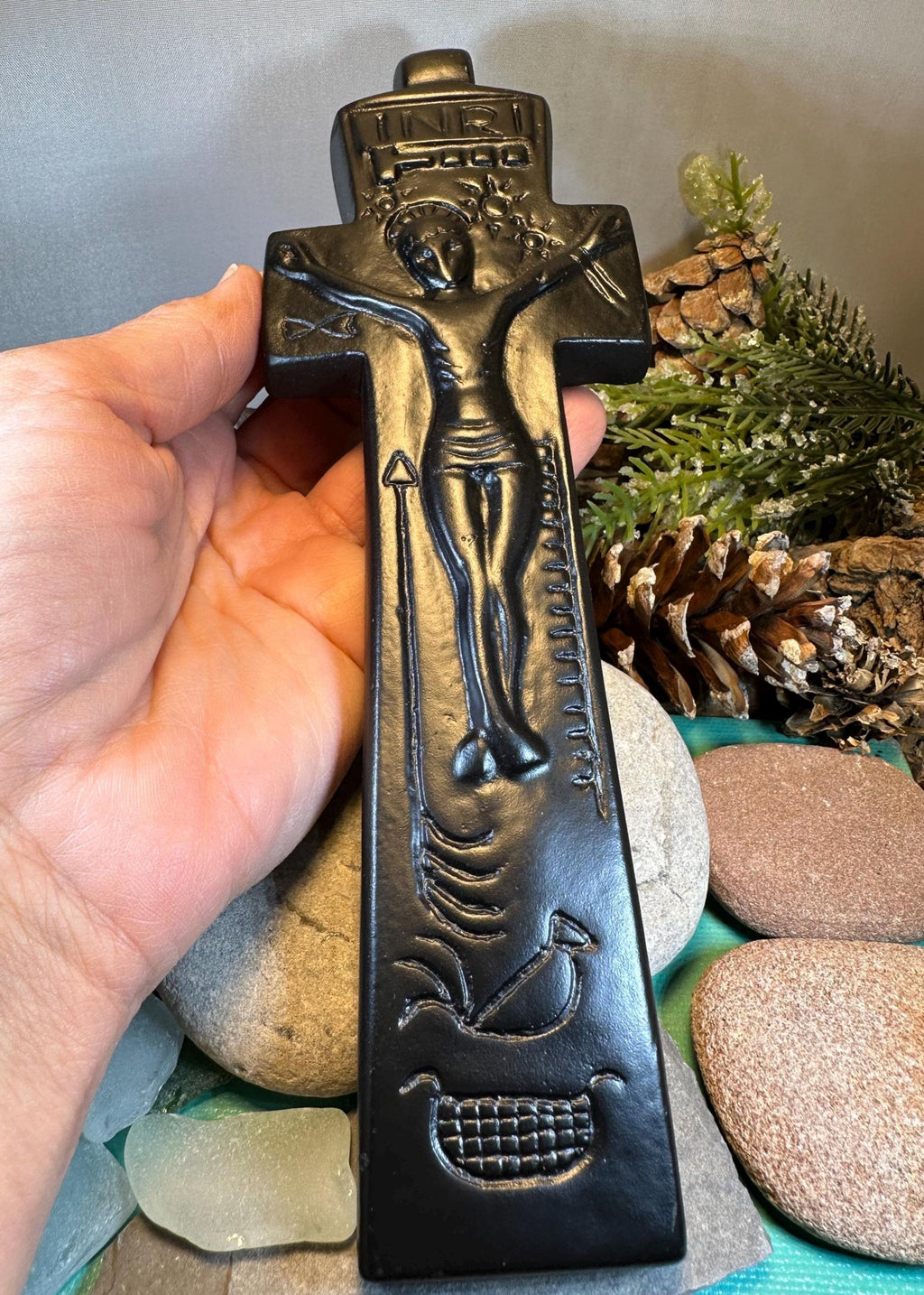 Turf Irish Penal Crucifix Cross
