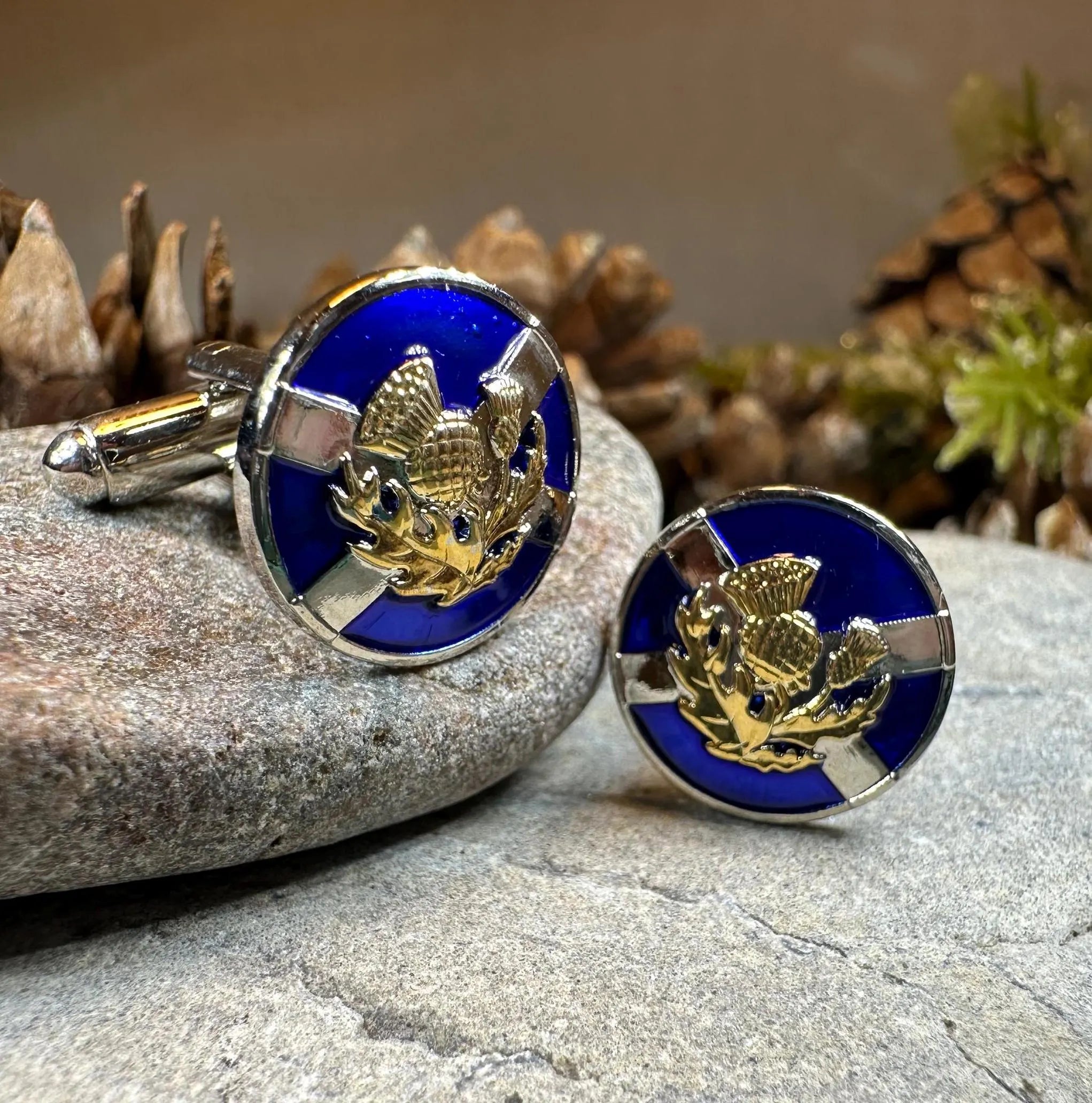 Saltire Thistle Cufflinks
