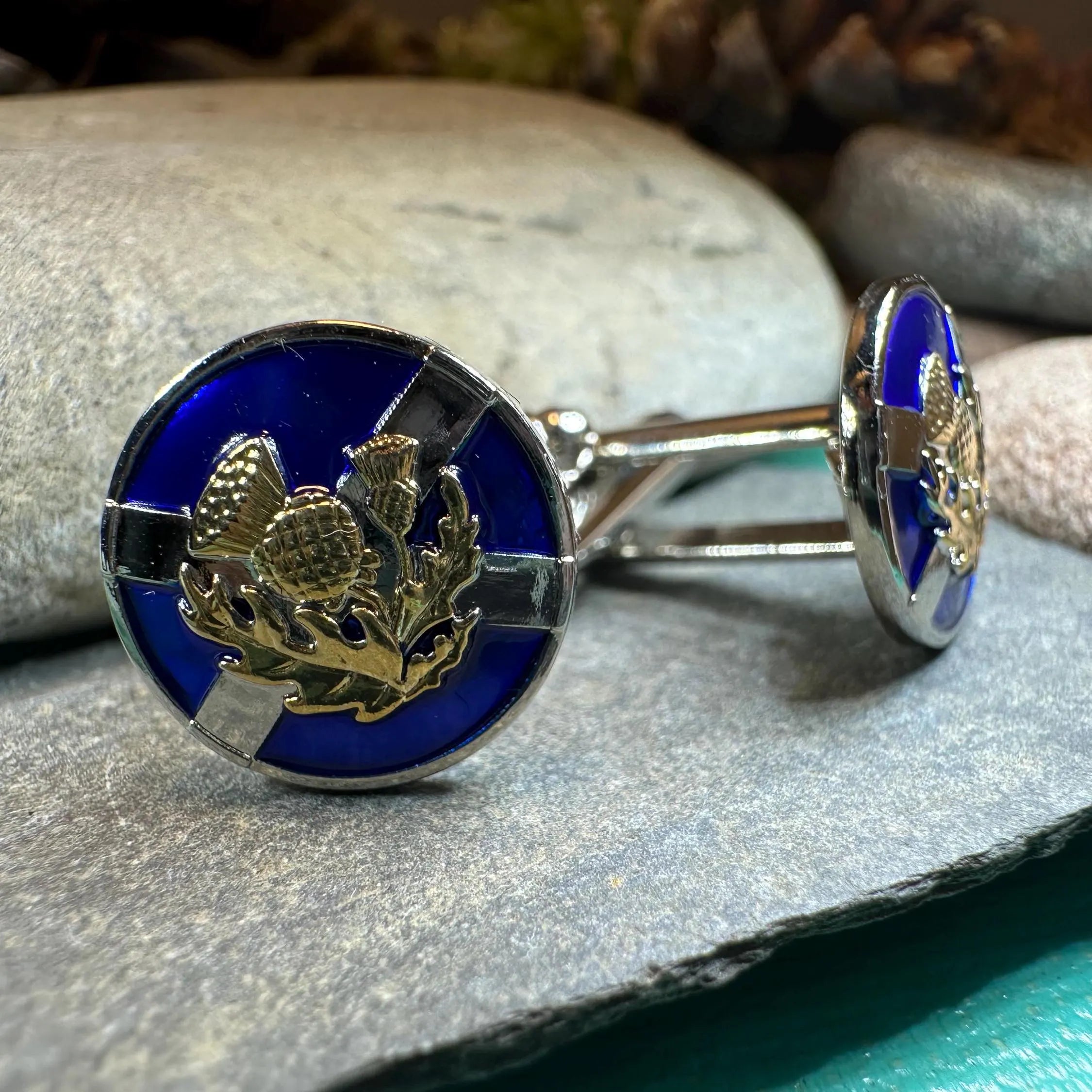 Saltire Thistle Cufflinks