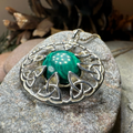 Trinity Knot Malachite Necklace - Made in Ireland