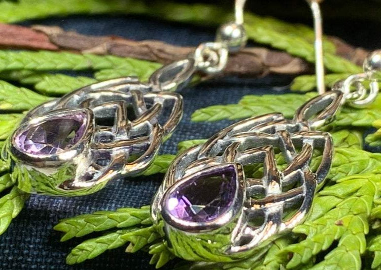 Abria Celtic Knot Earrings in Sterling Silver
