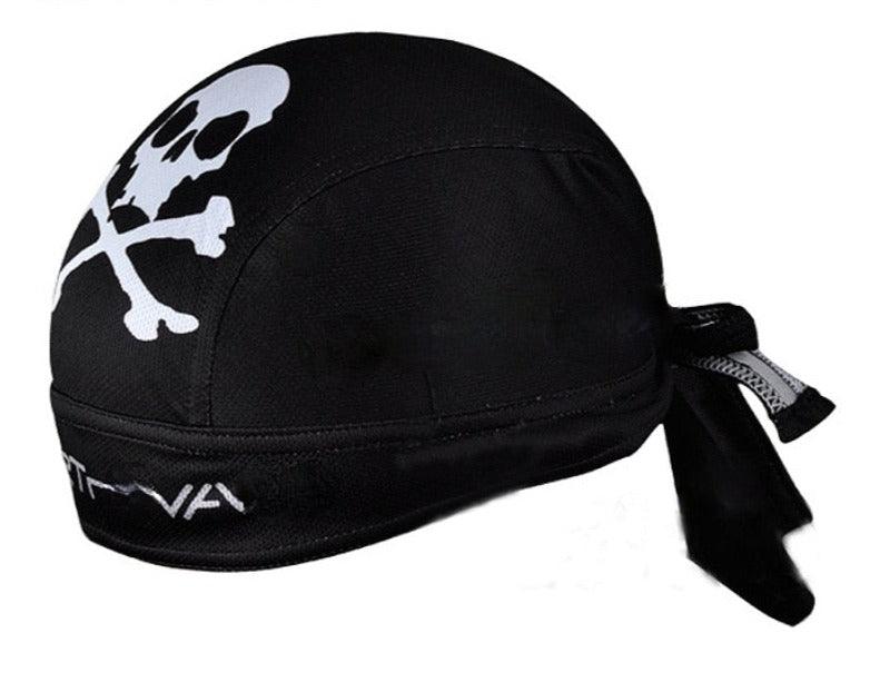Men Black Cycling Bicycle Outdoor Sports Pirate Bike Hat Cap Women Sport Headband Sweat Absorption Quick Drying Bandana Rag Skull Cap for Men Women Cooling Helmet Liner Sweat Wicking Breathable Head Scarf Bandana Beanie Caps Cycling
