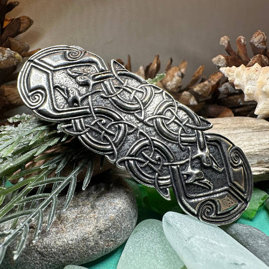 Celtic Peacock Hair Clip for Women