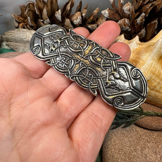 Celtic Peacock Hair Clip for Women
