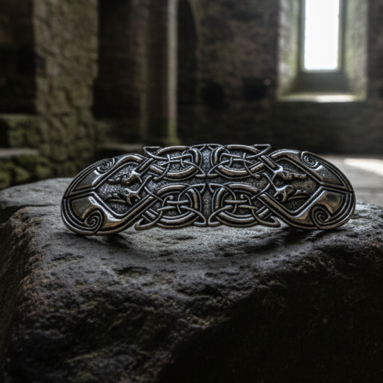 Celtic Peacock Hair Clip for Women