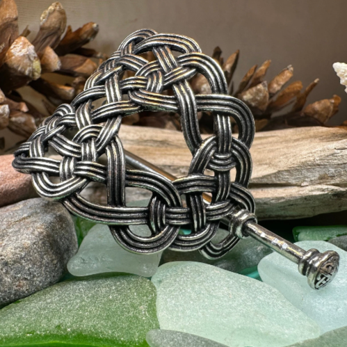 Pewter Celtic Knot Hair Slide for Women