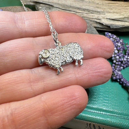 Marigold Sheep Necklace for Women - Handmade in Scotland