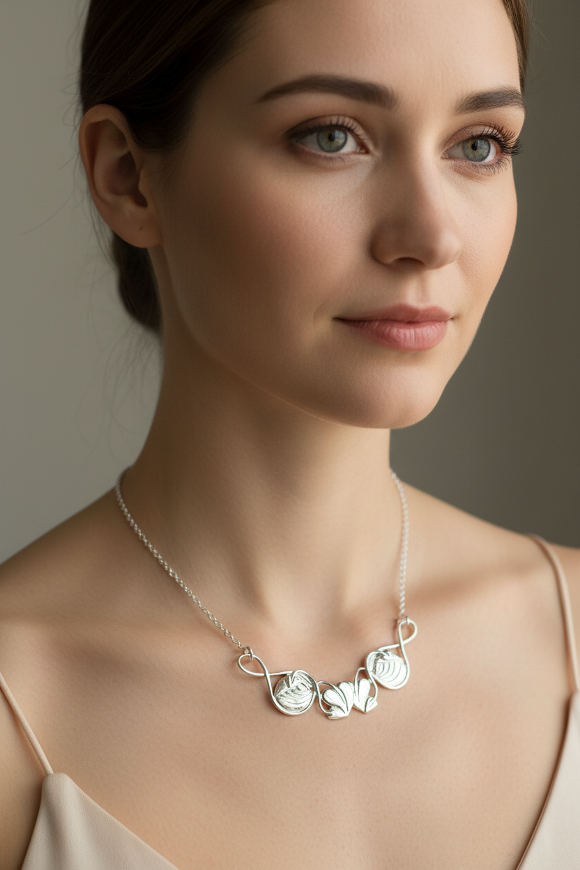 Mackintosh Leaves  Necklace - Made in Scotland