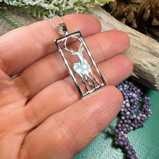 Serene Beauty of the Stag Necklace - Made in Scotland