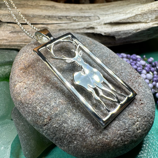 Serene Beauty of the Stag Necklace - Made in Scotland
