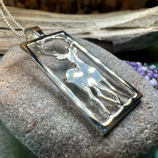 Serene Beauty of the Stag Necklace - Made in Scotland