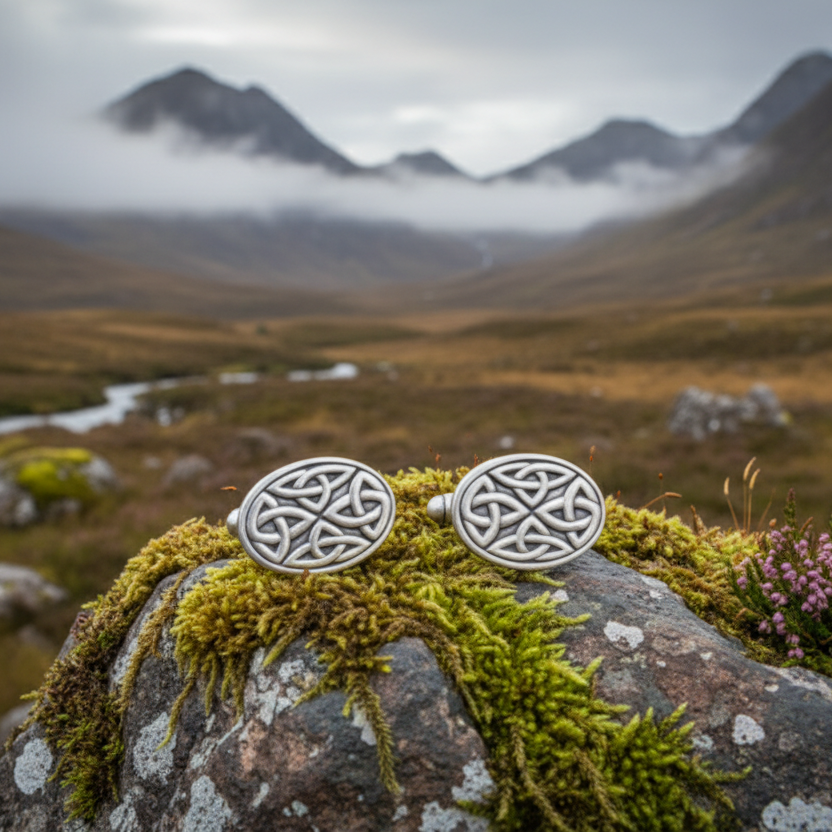 Celtic Trinity Knot Cufflinks for Men