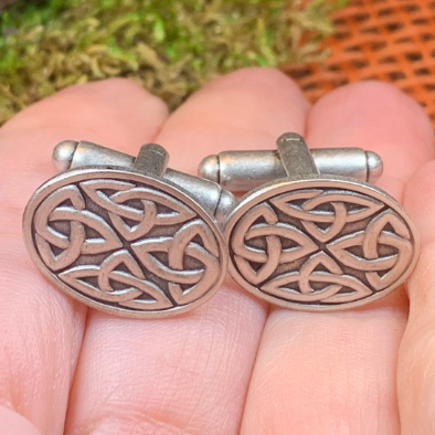 Celtic Trinity Knot Cufflinks for Men