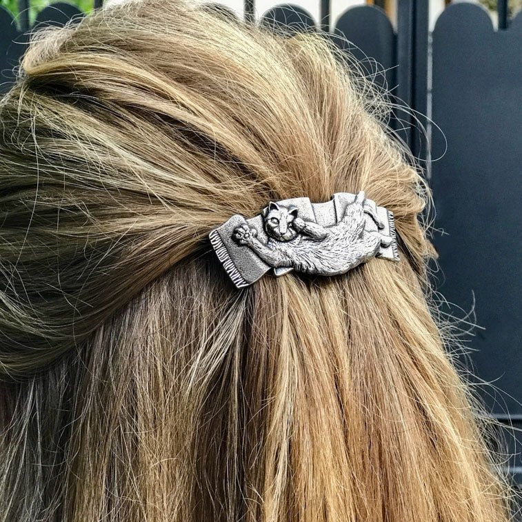 Cuddly Cat Hair Clip for Women