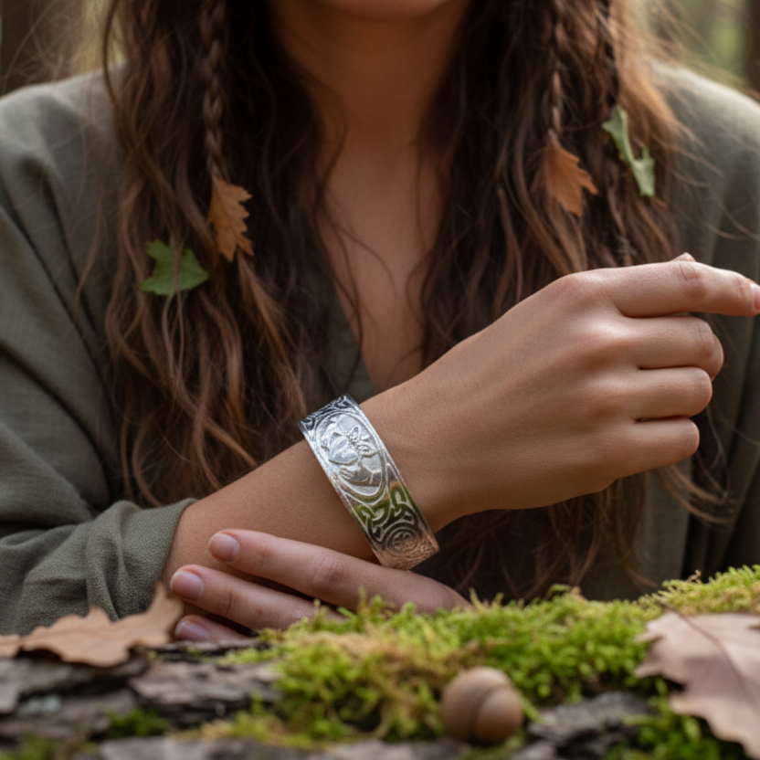 Galway Claddagh Cuff Bracelet for Women
