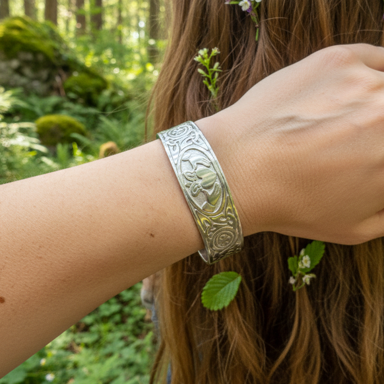Galway Claddagh Cuff Bracelet for Women