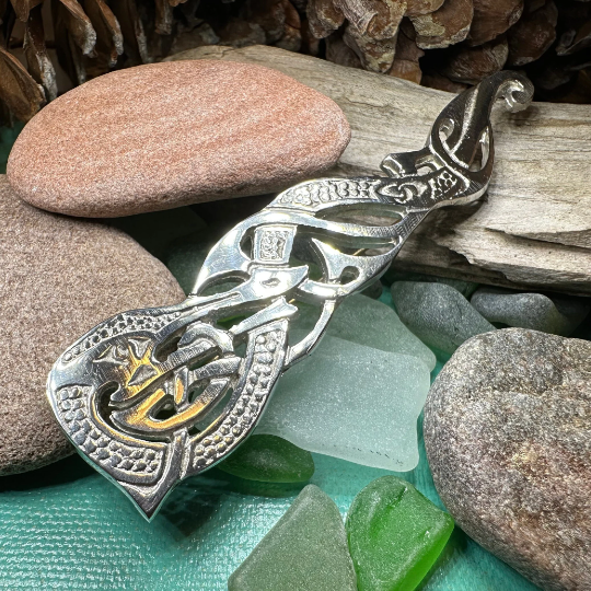 Celtic Dragon Kilt Pin - Handmade in Scotland
