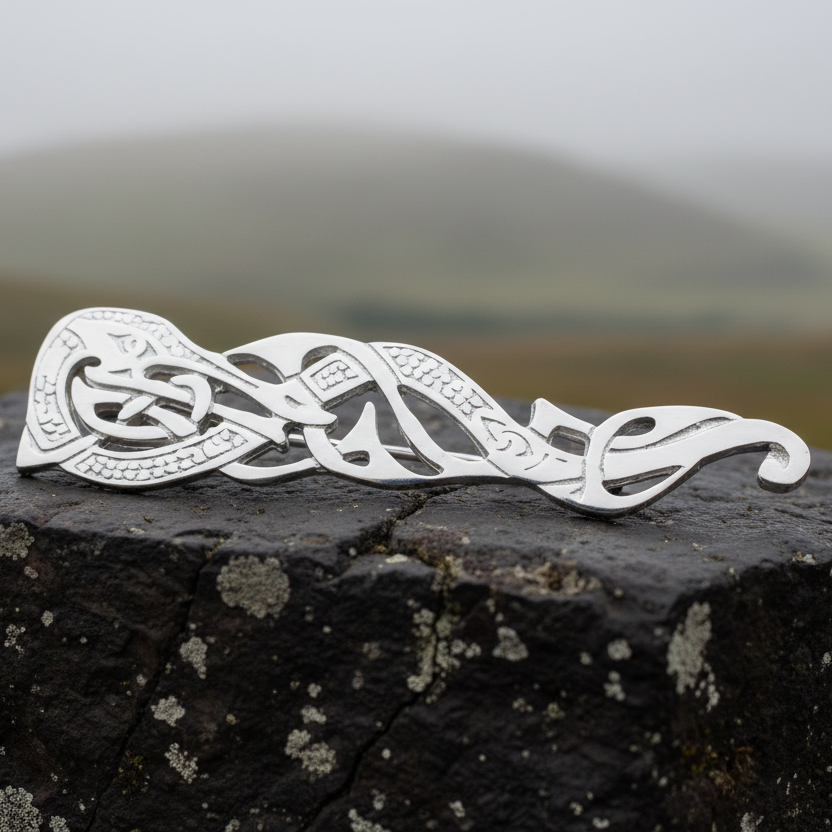 Celtic Dragon Kilt Pin - Handmade in Scotland