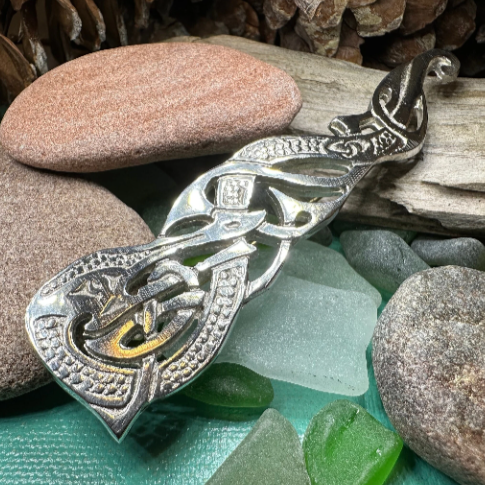 Celtic Dragon Kilt Pin - Handmade in Scotland