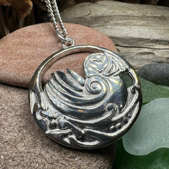 Celtic Puffin Necklace - Handmade in Scotland