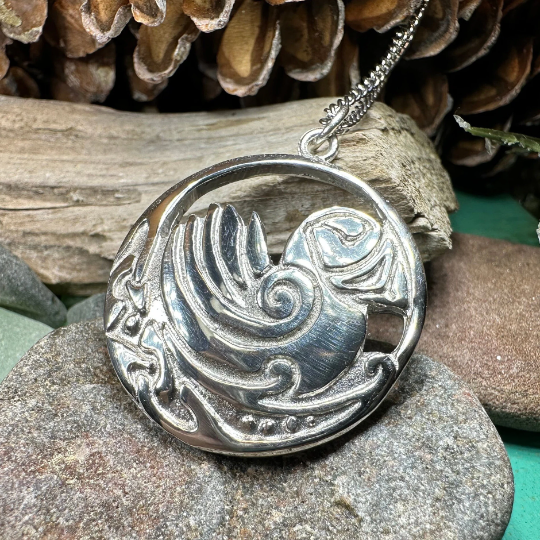 Celtic Puffin Necklace - Handmade in Scotland