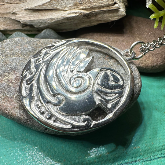 Celtic Puffin Necklace - Handmade in Scotland