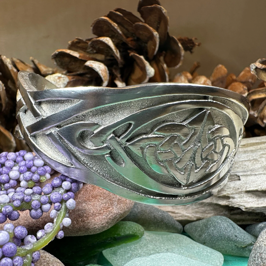 Adrienne Celtic Knot Cuff Bracelet - Handmade in Scotland