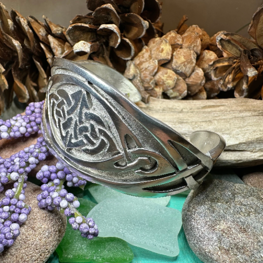 Adrienne Celtic Knot Cuff Bracelet - Handmade in Scotland