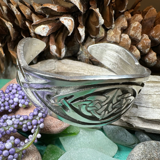 Adrienne Celtic Knot Cuff Bracelet - Handmade in Scotland