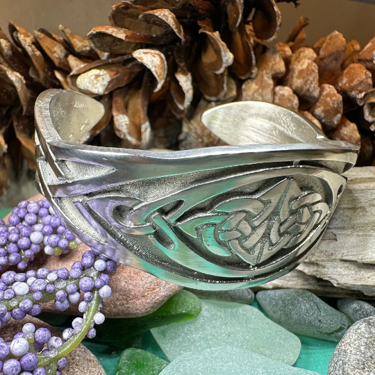 Adrienne Celtic Knot Cuff Bracelet - Handmade in Scotland