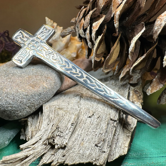 Celtic Cross Kilt Pin - Handmade in Scotland