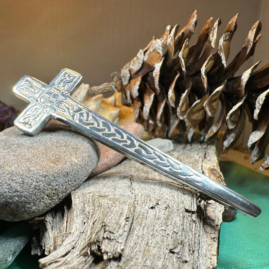 Celtic Cross Kilt Pin - Handmade in Scotland