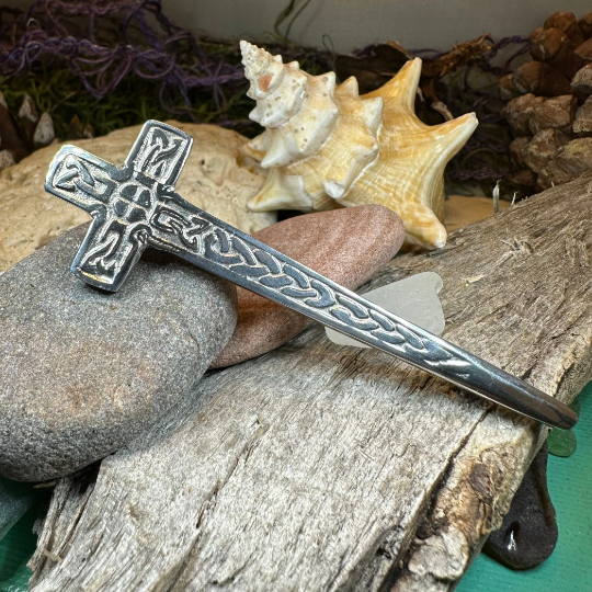 Celtic Cross Kilt Pin - Handmade in Scotland