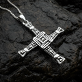 Marcasite Irish Saint Brigid's Cross Necklace