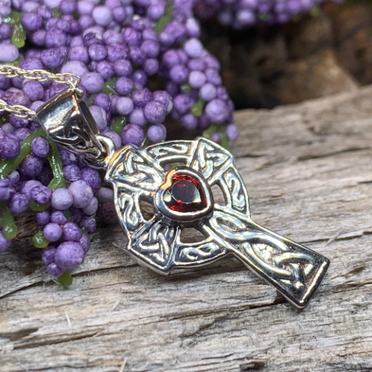 Celtic Cross Heart Necklace
