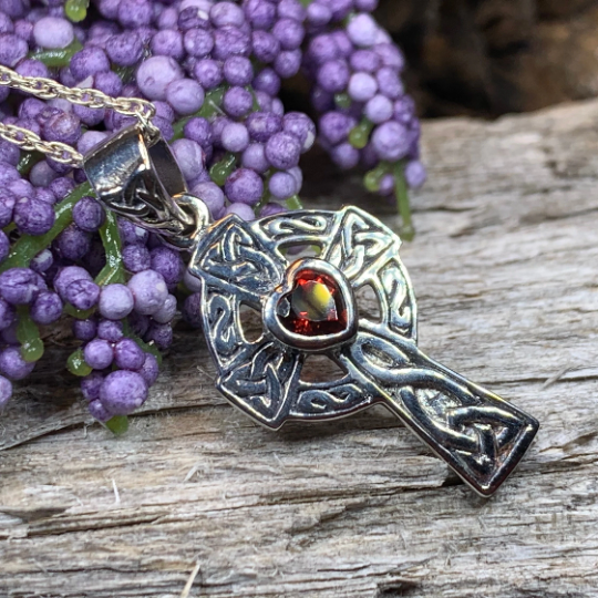 Celtic Cross Heart Necklace