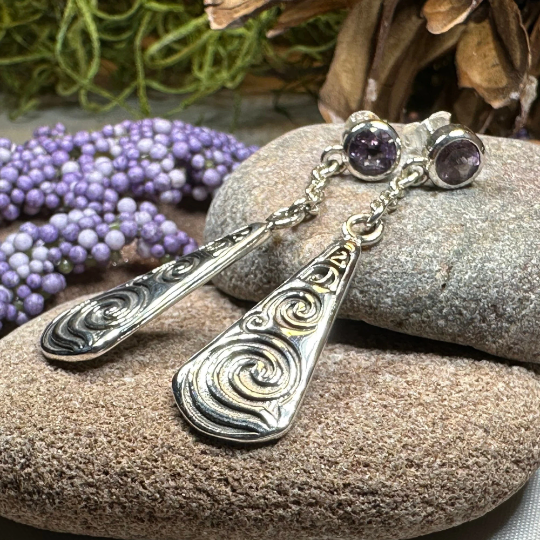 Cablaith Triple Spiral Earrings