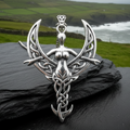 Celtic Moon Goddess Necklace in Sterling Silver