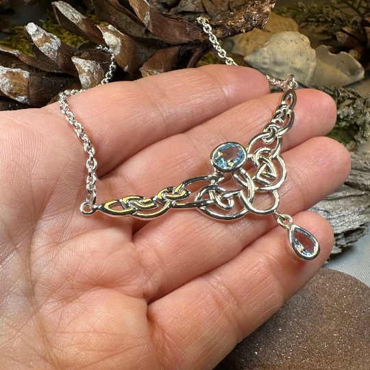 Eternal Love Celtic Knot Necklace in Sterling Silver