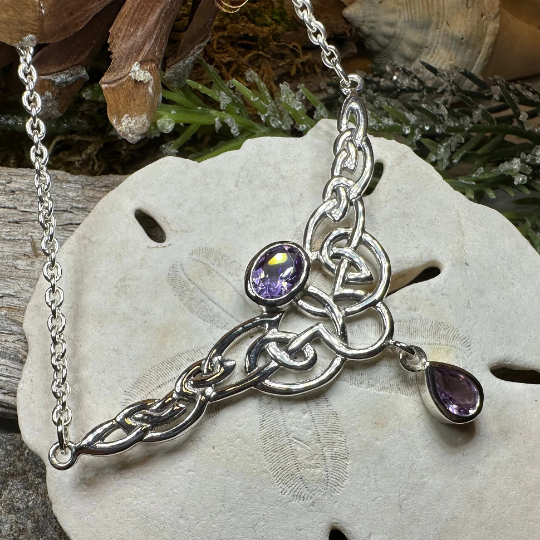 Eternal Love Celtic Knot Necklace in Sterling Silver