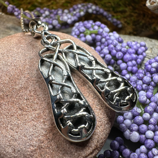 Irish Dance Shoes Necklace in Sterling Silver