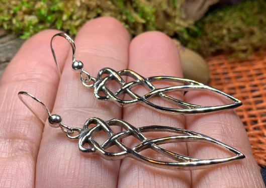 Ella Celtic Knot Earrings in Sterling Silver