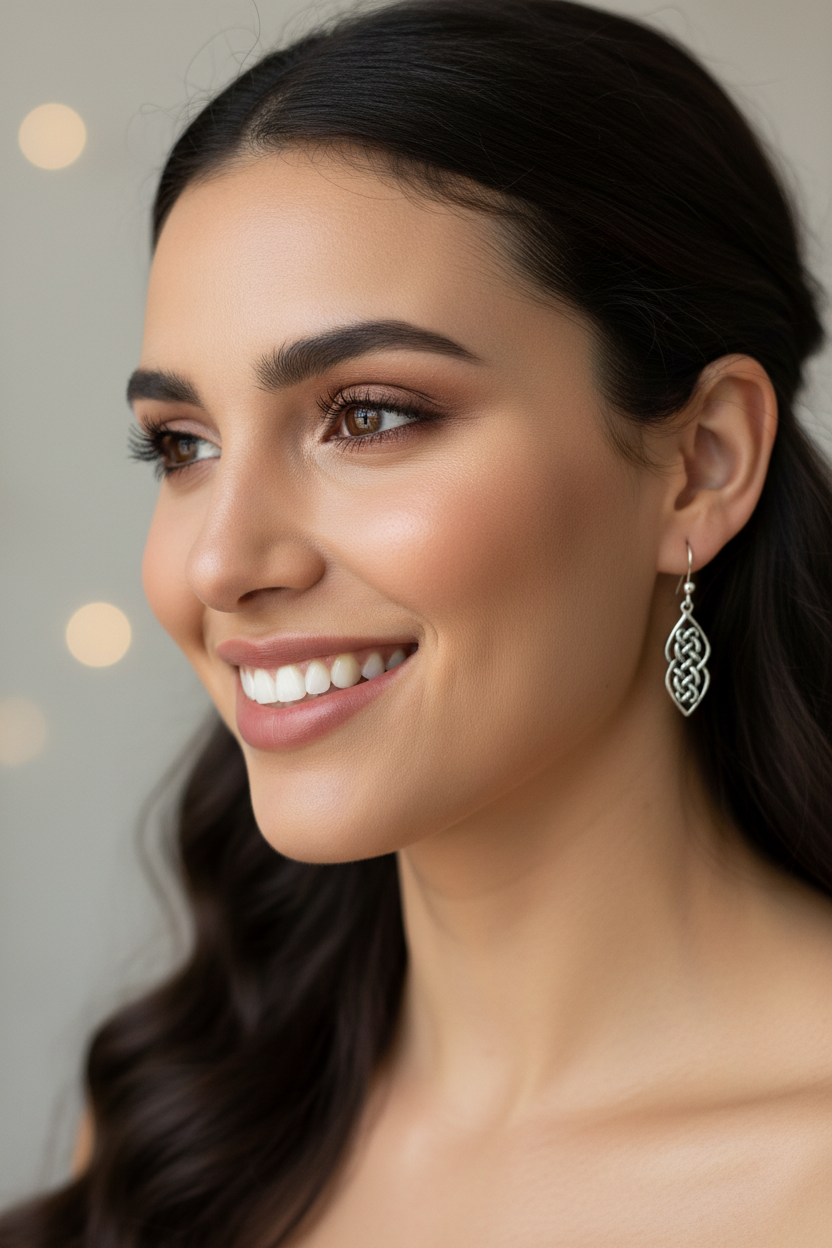 Monica Celtic Knot Earrings in Sterling Silver