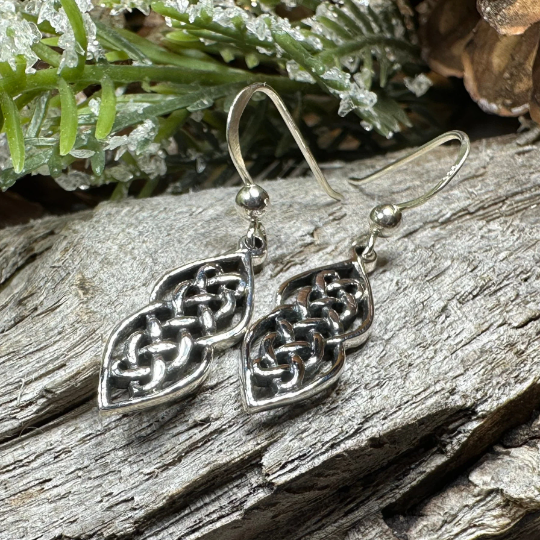 Monica Celtic Knot Earrings in Sterling Silver