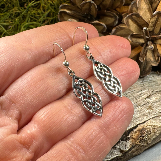 Monica Celtic Knot Earrings in Sterling Silver