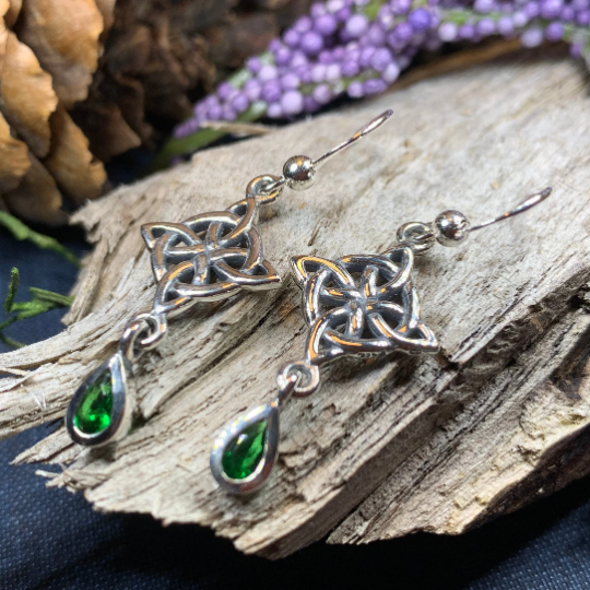 Quaternary Celtic Knot Earrings in Sterling Silver