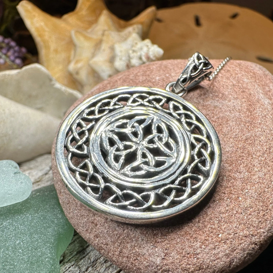 Runa Four Trinity Knot Necklace in Sterling Silver