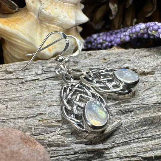 Abria Celtic Knot Earrings in Sterling Silver