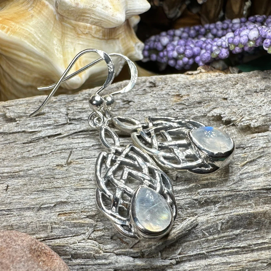 Abria Celtic Knot Earrings in Sterling Silver