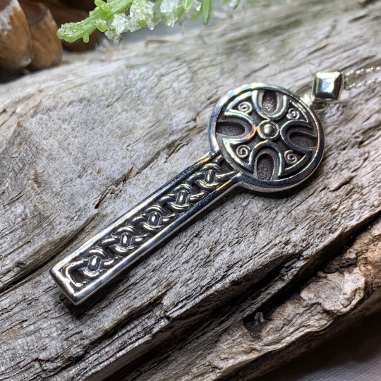 Canice Celtic Cross Necklace in Sterling Silver